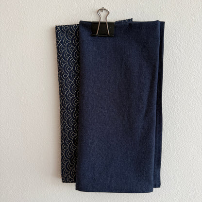 Indigo blue pinstripe cloth wrap